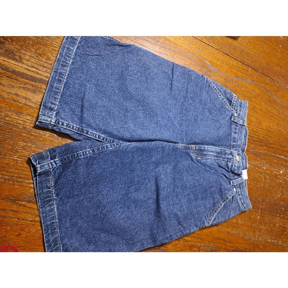New 12 Regular Faded Glory Cotton Denim Blue Jean Shorts w Pockets Belt Loops